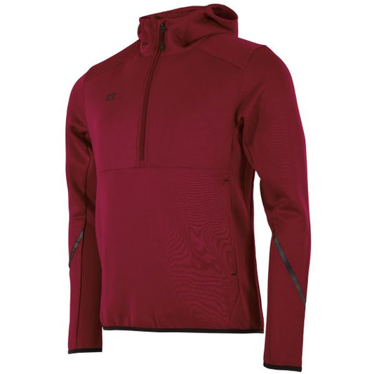 Plaza Hooded Half Zip Top - Dark Burgundy