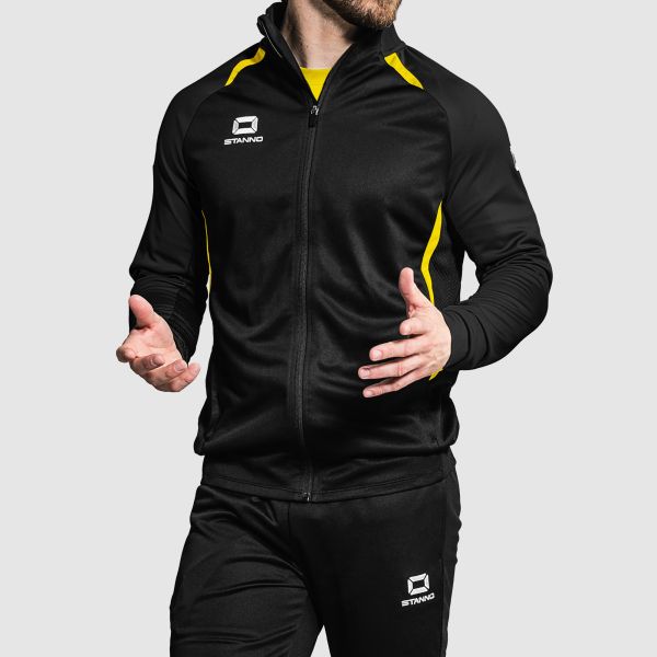 Stadio Full Zip Top - Black-Yellow
