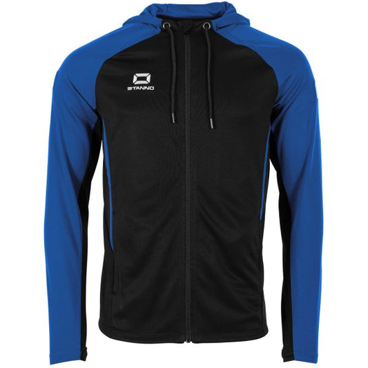 Stadio Hooded Full Zip Top - Black-Royal