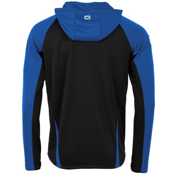 Stadio Hooded Full Zip Top - Black-Royal