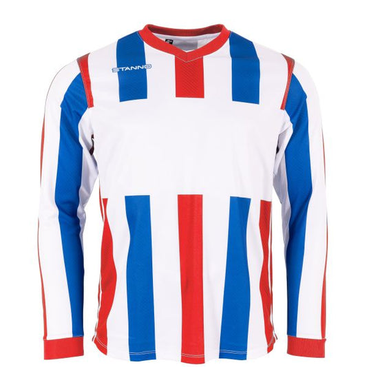 Aspire Long Sleeve Shirt - White-Red-Royal