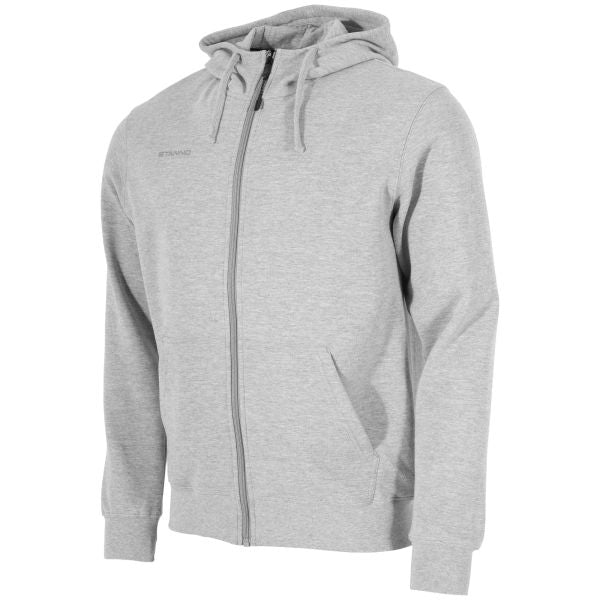 Base Hooded Full Zip Sweat Top - Grey Melange