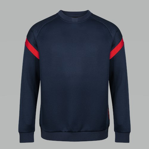 KINETIC CREW NECK TECH TOP NAVY/RED